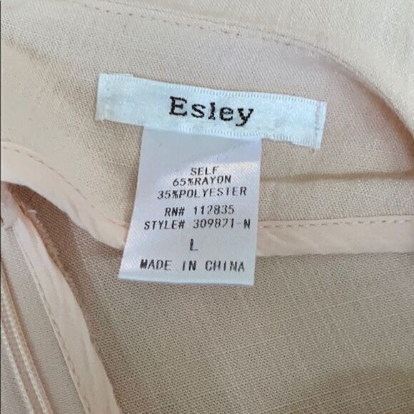 Nice Blush Blouse ESLEY Large  Linen-like fabric - Picture 7 of 7